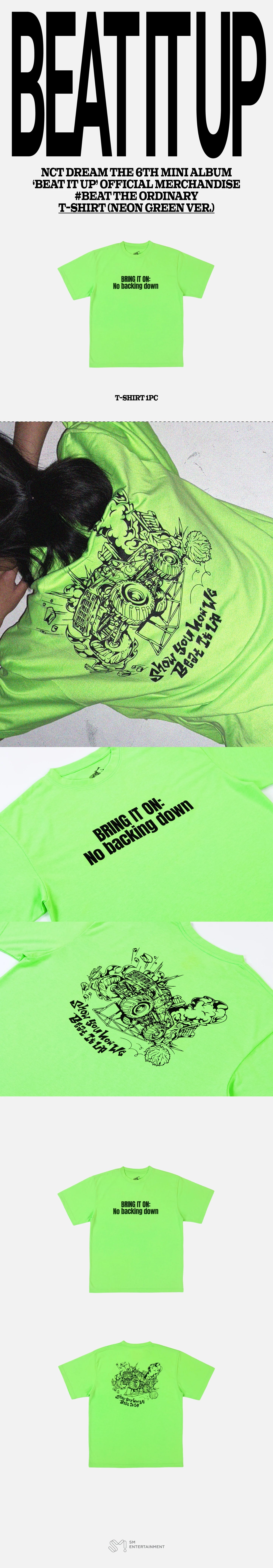 NCT DREAM - 6TH MINI ALBUM 'Beat It Up' MD: T-SHIRT (NEON GREEN VER.)