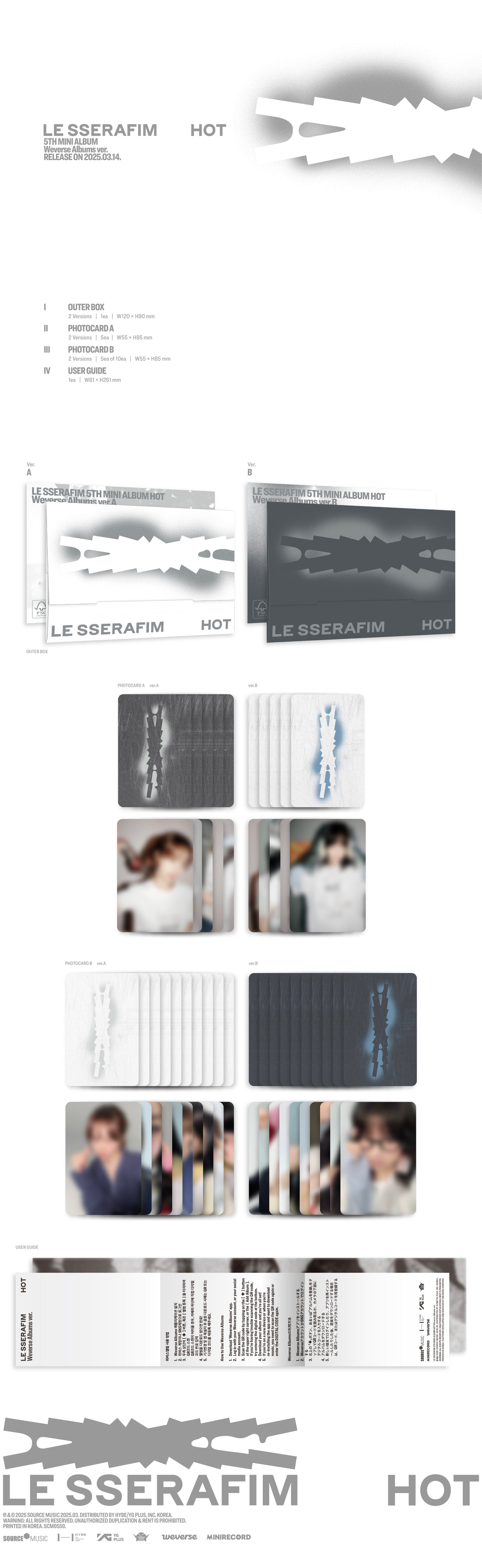 LE SSERAFIM - HOT (Weverse Album Ver.)