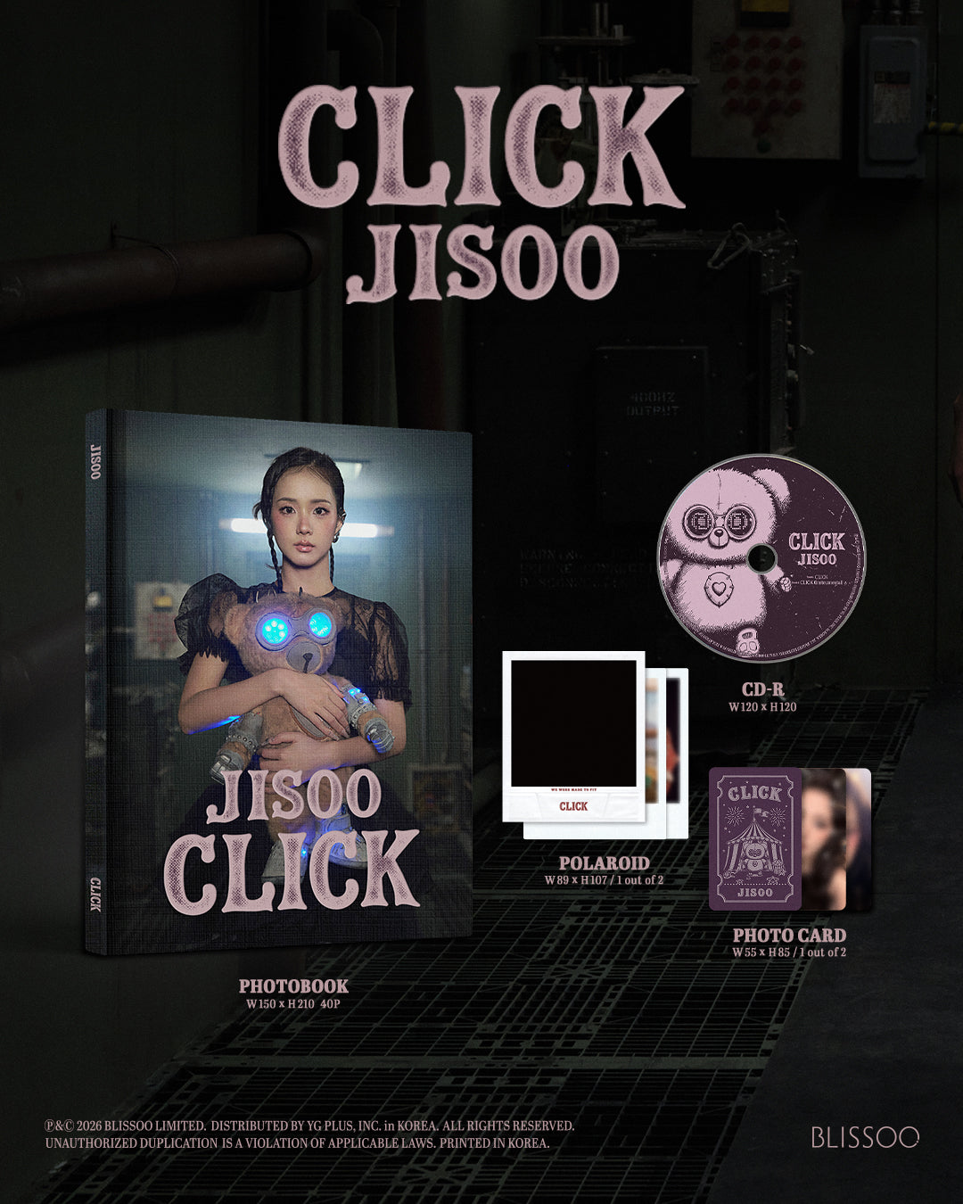 JISOO (BLACKPINK) - CLICK (PHOTOBOOK VER.) + POB