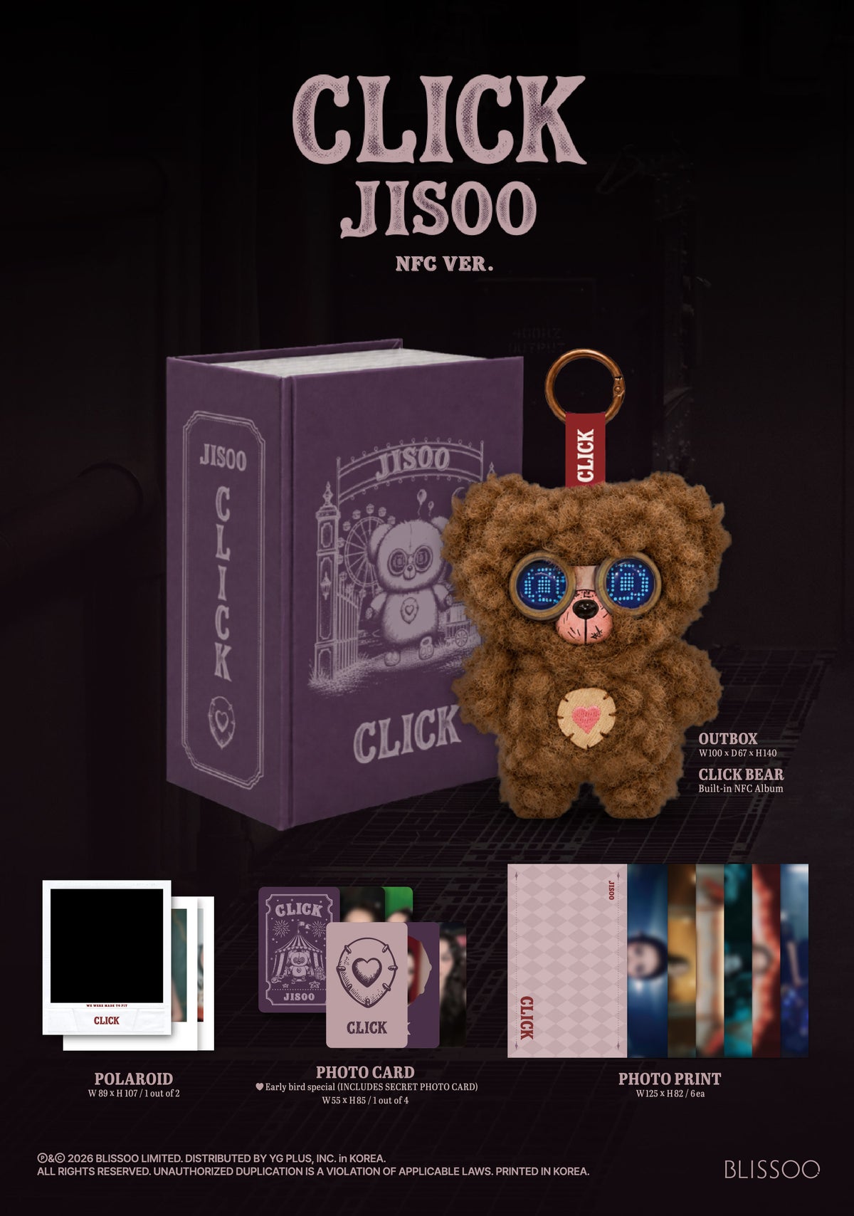 JISOO (BLACKPINK) - CLICK (CLICK BABY BEAR NFC VER.)