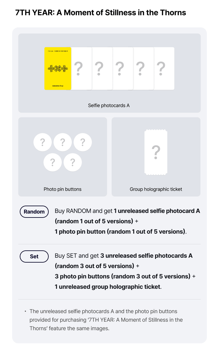 TXT - 7TH YEAR: WHEN THE WIND PAUSED AMONG THE THORNS + WEVERSE POB