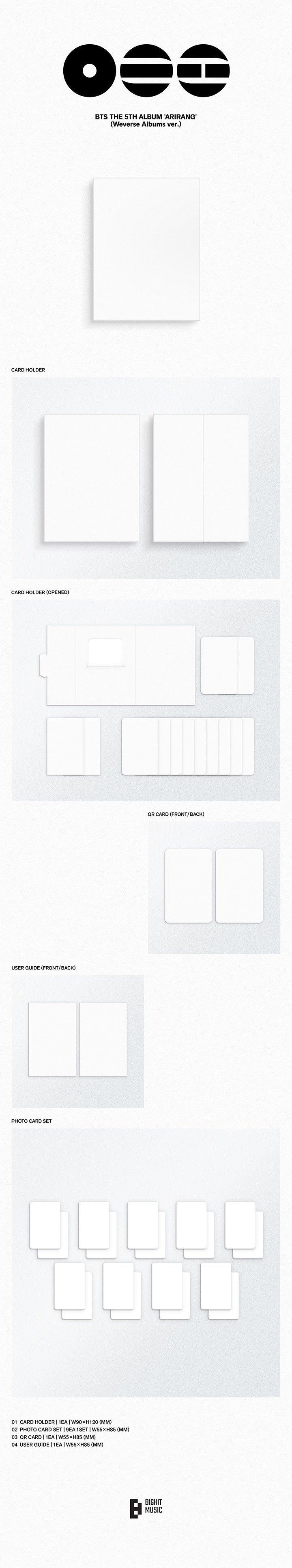 BTS - The 5th Album - “ARIRANG” - Weverse Albums ver. + WEVERSE POB