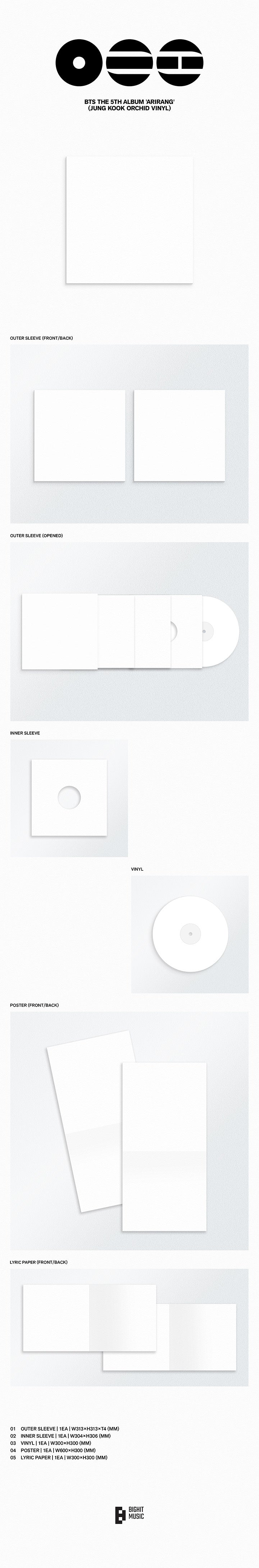 BTS - The 5th Album - “ARIRANG” - Standard Vinyl (Choose Member)