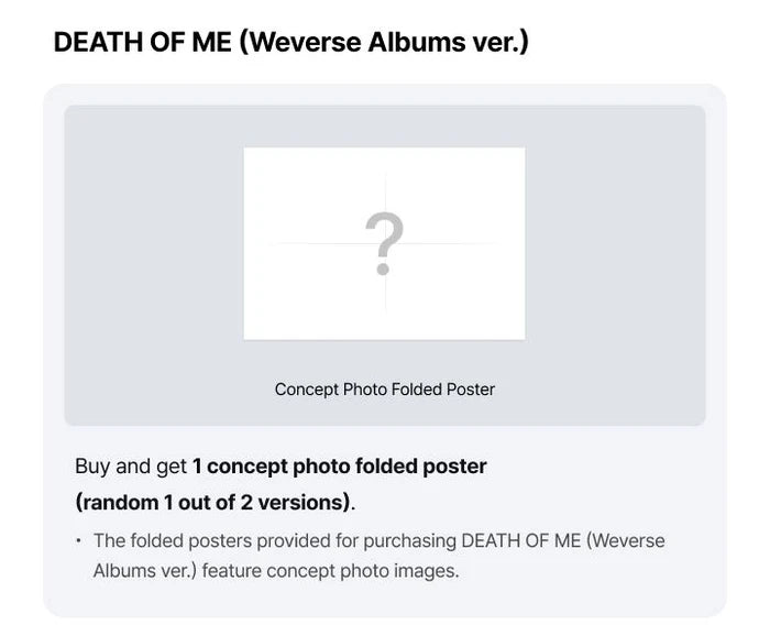 EVAN - DEATH OF ME (WEVERSE ALBUM VER.) + POB