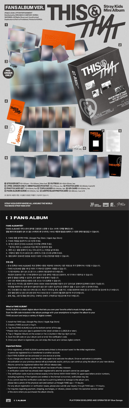 Stray Kids - THIS & THAT (FANS ALBUM VER.) + POB