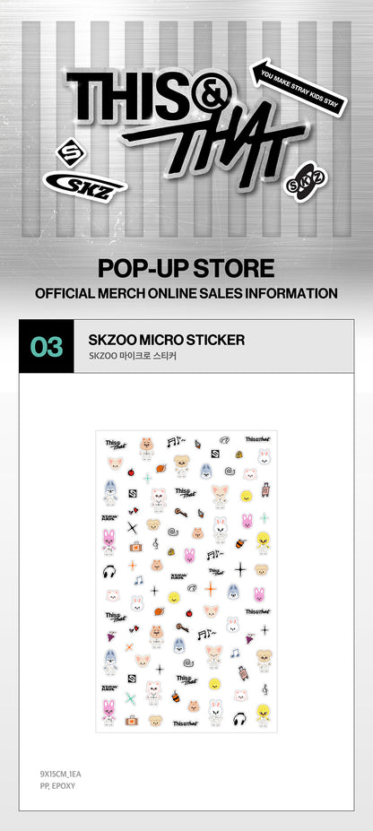 STRAY KIDS - MICRO STICKER [Week 1 THIS & THAT POP-UP MD]
