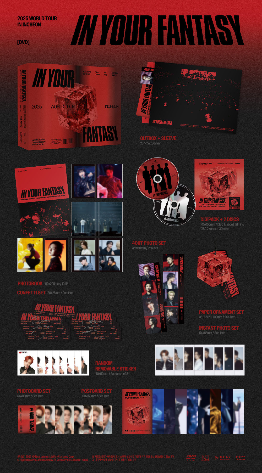 ATEEZ - 2025 WORLD TOUR [IN YOUR FANTASY] INCHEON DVD + POB