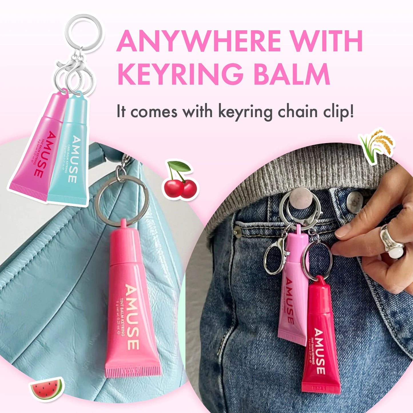 Amuse - Care & Tint Balm Keyring