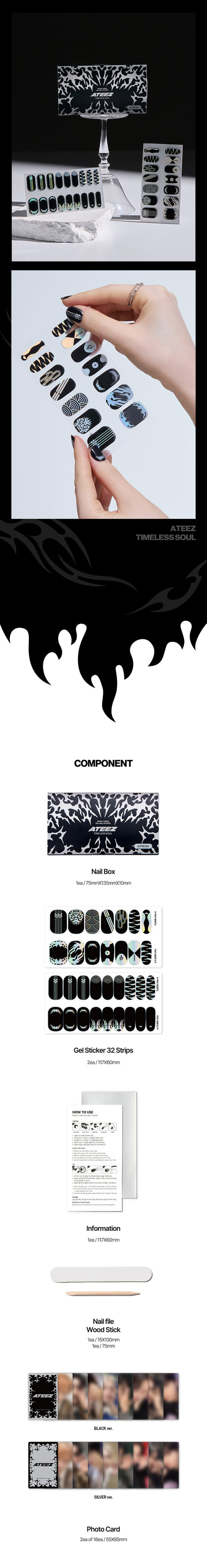 ATEEZ - READY CURED GEL NAIL STICKER : TIMELESS SOUL