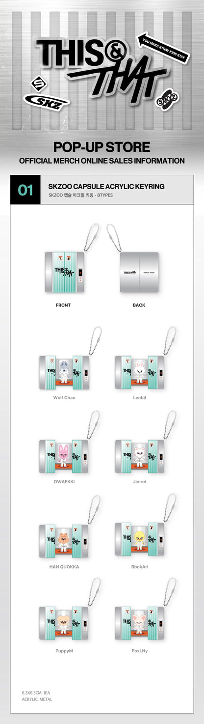 STRAY KIDS - CAPSULE ACRYLIC KEYRING [Week 1 THIS & THAT POP-UP MD]