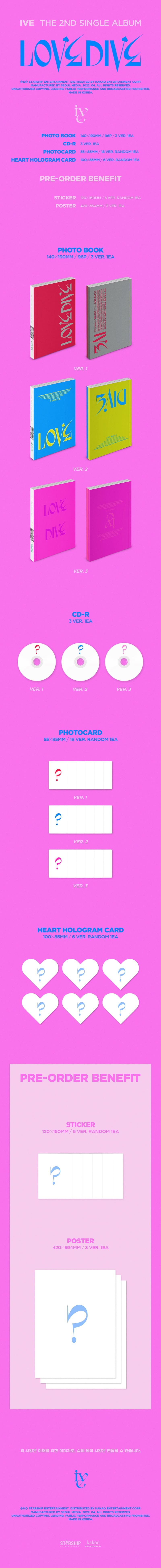 IVE – LOVE DIVE (2nd Single Album) (Random)