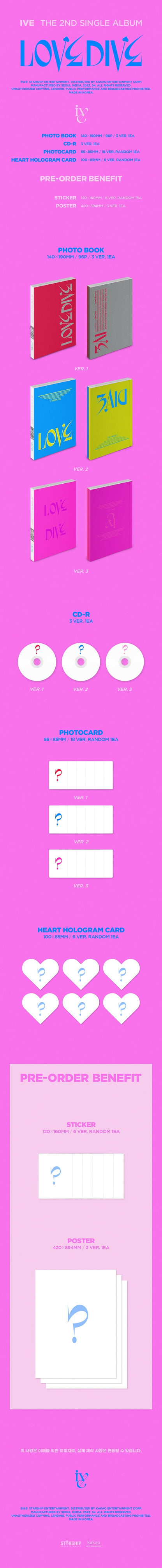 IVE – LOVE DIVE (2nd Single Album) (Random)