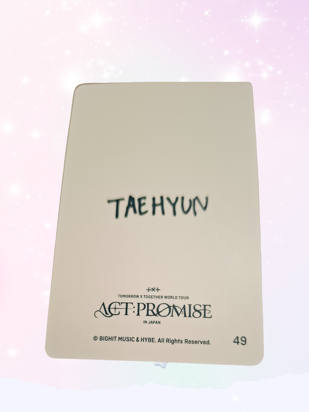 TXT - TAEHYUN - "ACT PROMISE IN JAPAN" OFFICIAL MD PHOTOCARD