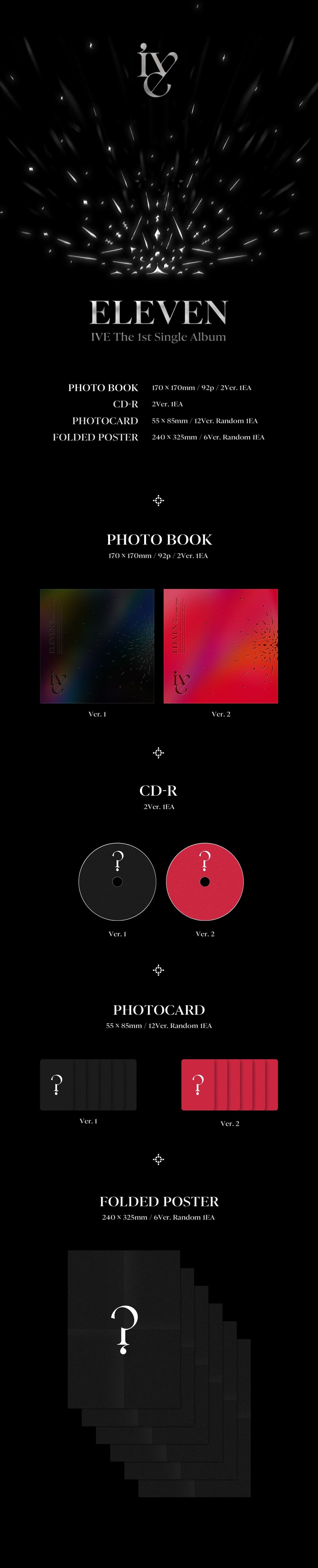 IVE – ELEVEN (1st Single Album) (Random)