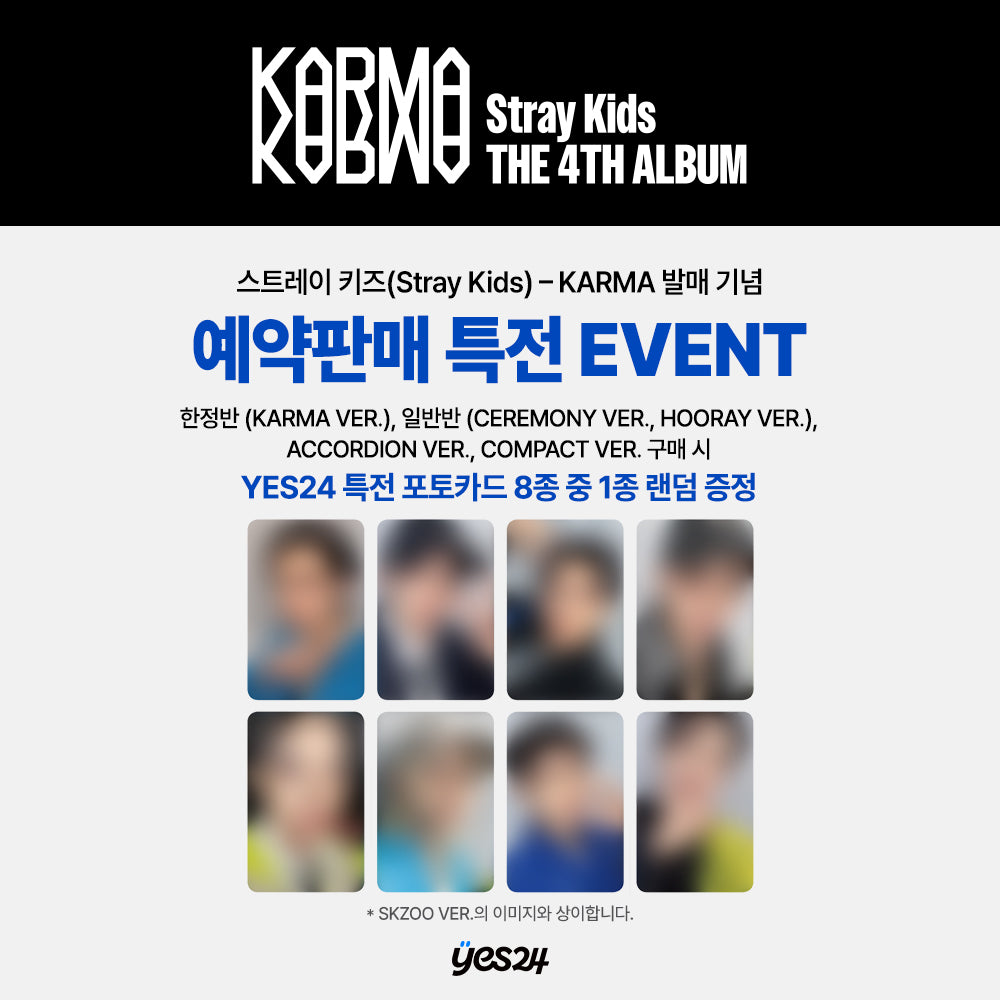 Stray Kids 4th Album - KARMA (COMPACT Ver.) + YES24 POB