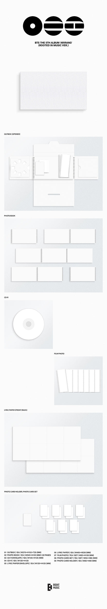 BTS - The 5th Album - [EARLY-BIRD] 'ARIRANG' (Set) + 'ARIRANG' (Living Legend Ver.) + 'ARIRANG' (Weverse Albums ver.) Set + WEVERSE POB