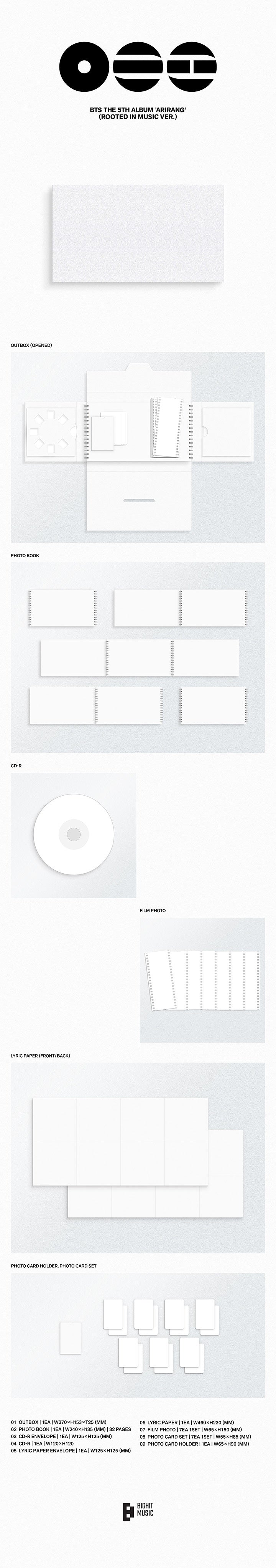 BTS - The 5th Album - [EARLY-BIRD] 'ARIRANG' (Set) + 'ARIRANG' (Living Legend Ver.) + 'ARIRANG' (Weverse Albums ver.) Set + WEVERSE POB