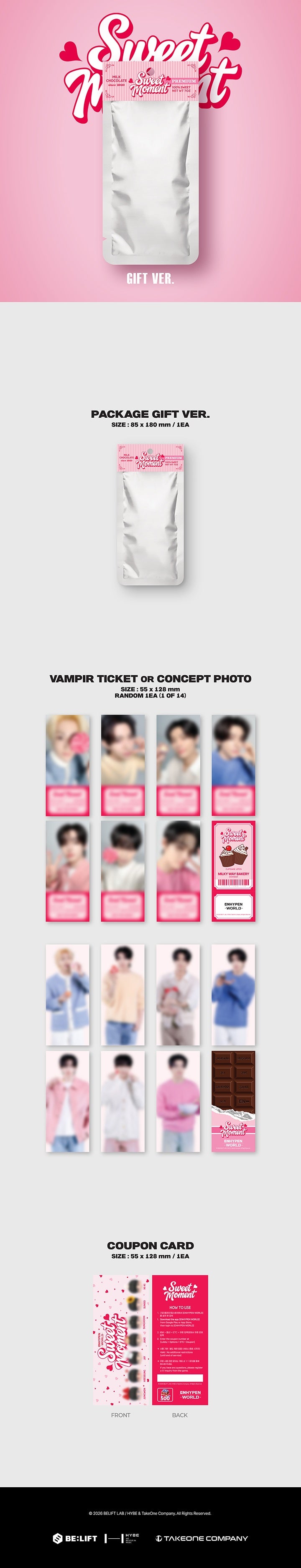 ENHYPEN - WORLD COUPON CARD COLLECTION (SWEET MOMENT)