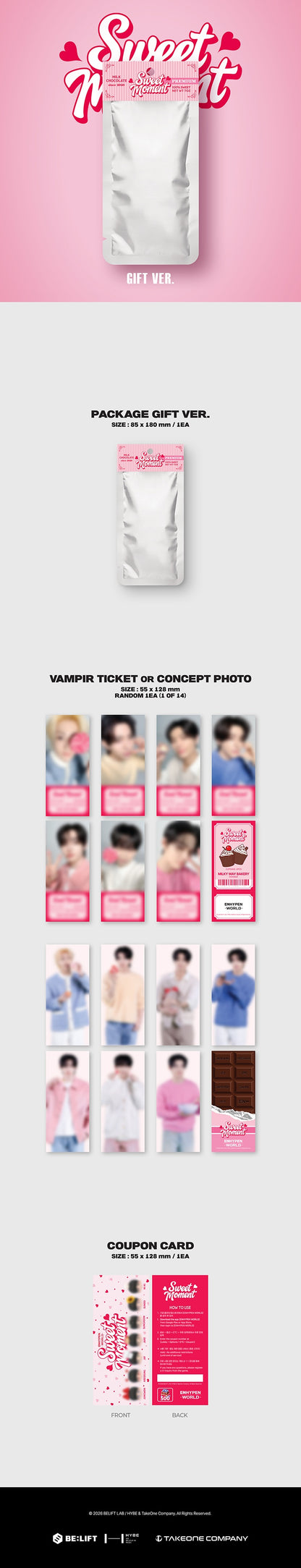 ENHYPEN - WORLD COUPON CARD COLLECTION (SWEET MOMENT)