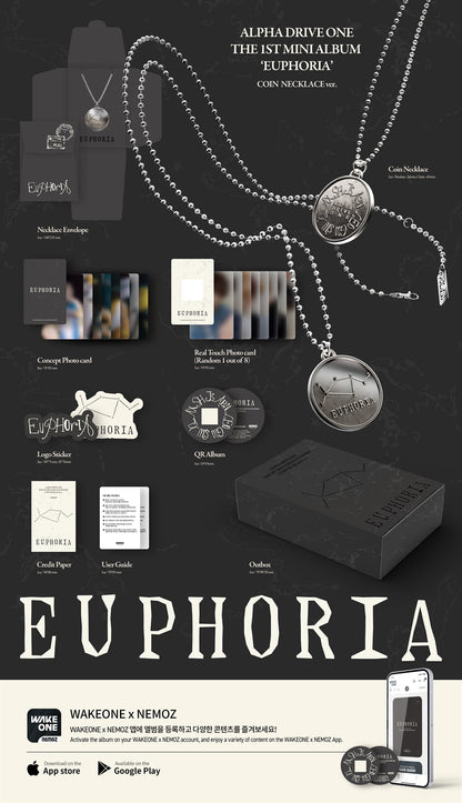 ALPHA DRIVE ONE - 1st Mini Album: EUPHORIA [COIN NECKLACE ver.] (LIMITED EDITION)