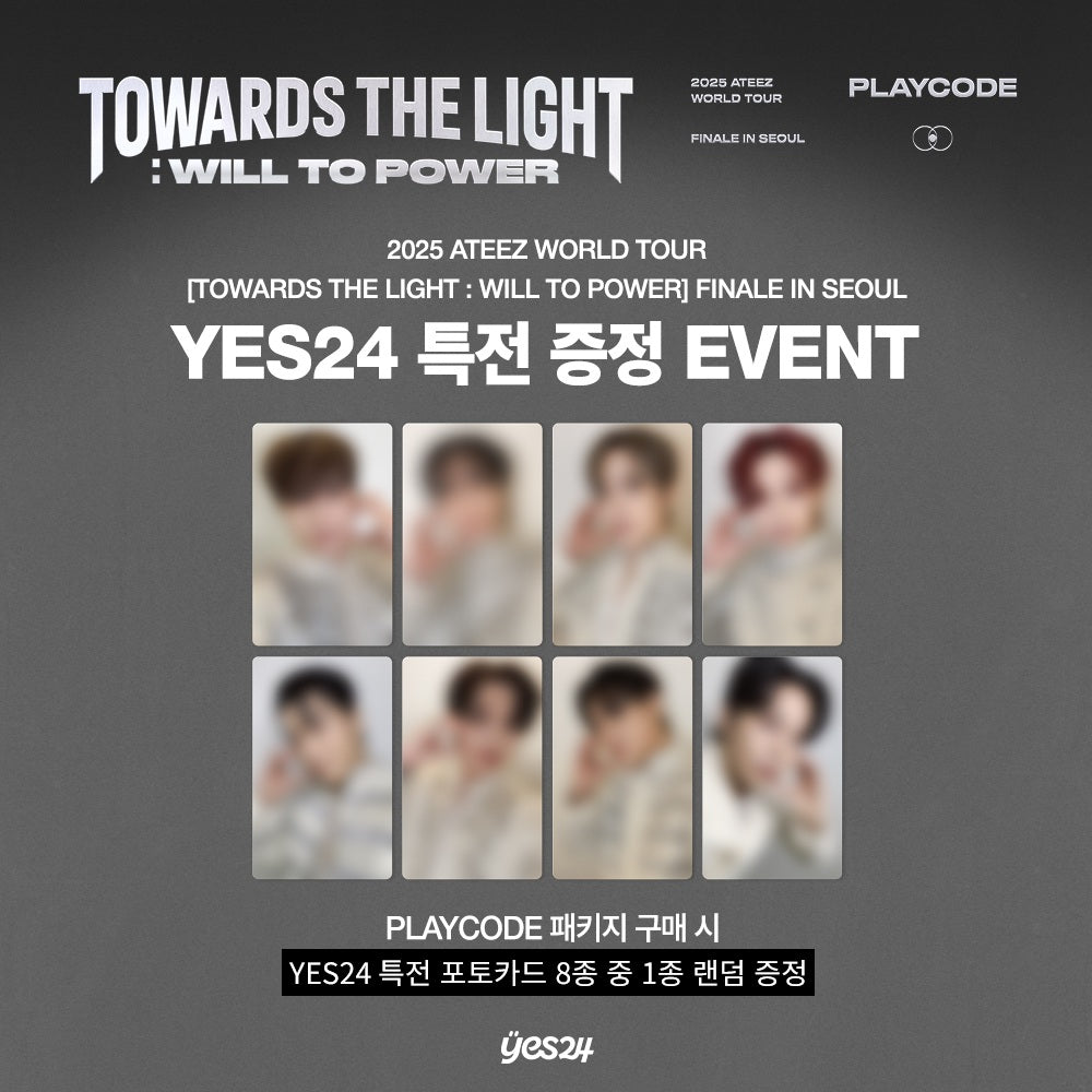 ATEEZ – TOWARDS THE LIGHT : WILL TO POWER FINALE IN SEOUL (PLAYCODE) [2025 WORLD TOUR] + YES24 POB