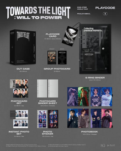 ATEEZ – TOWARDS THE LIGHT : WILL TO POWER FINALE IN SEOUL (PLAYCODE) [2025 WORLD TOUR] + YES24 POB