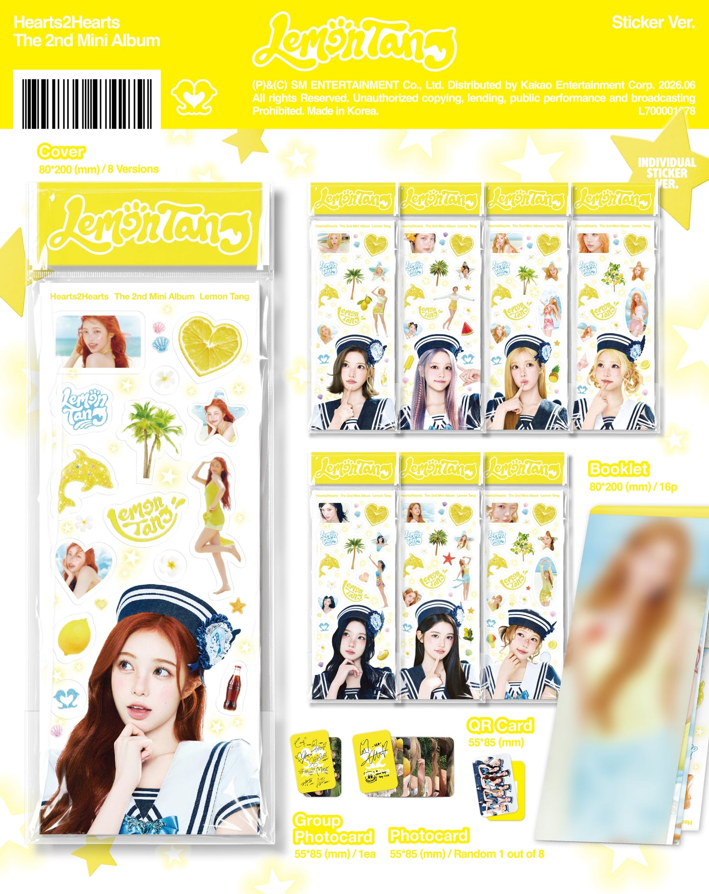 Hearts2Hearts - Lemon Tang (Sticker Version) (Smart Album) RANDOM