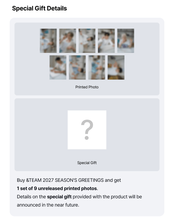 &TEAM - 2027 SEASON'S GREETINGS (WHO ATE THE CAKE?) + POB