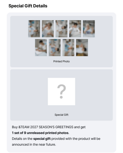 &TEAM - 2027 SEASON'S GREETINGS (WHO ATE THE CAKE?) + POB