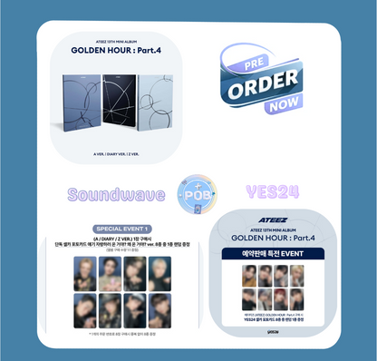 ATEEZ  - GOLDEN HOUR : Part.4 (13th Mini Album) + POB