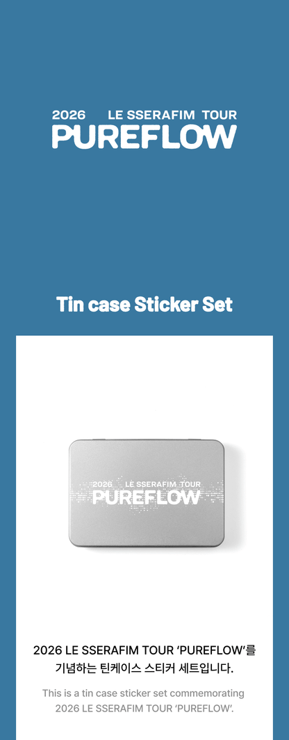 LE SSERAFIM - [PUREFLOW] 2026 TOUR OFFICIAL MD - TIN CASE STICKER SET