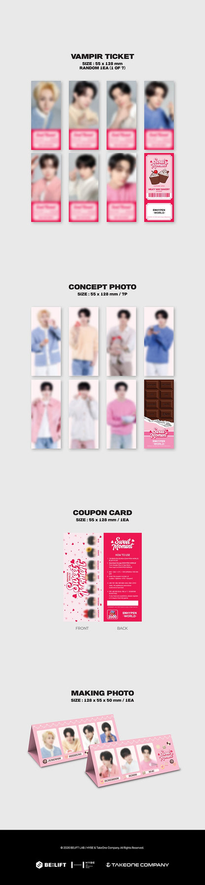 ENHYPEN - WORLD COUPON CARD COLLECTION (SWEET MOMENT)