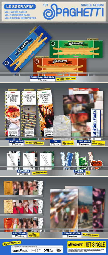 LE SSERAFIM - SPAGHETTI (RANDOM OR SET)