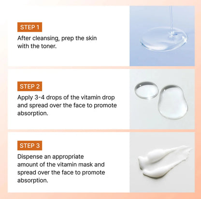 Dear, Klairs - Freshly Juiced Vitamin C Drop + Vitamin E Mask SET