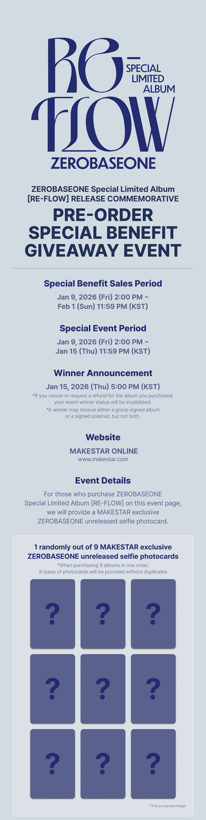 ZEROBASEONE - SPECIAL LIMITED ALBUM [RE-FLOW] + POB CHOICE