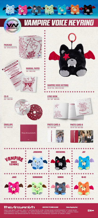 ENHYPEN - THE SIN: VANISH (VOICE KEYRING Version) (Random)