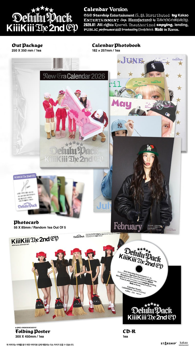 KIIIKIII - DELULU PACK (CALENDAR VER.) [2ND EP ALBUM]