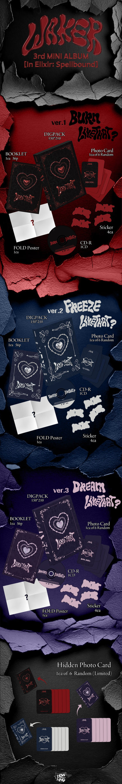 WAKER - [IN ELIXIR: SPELLBOUND] 3rd Mini Album