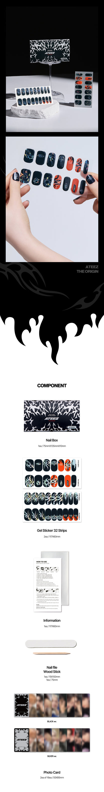 ATEEZ - READY CURED GEL NAIL STICKER : THE ORIGIN