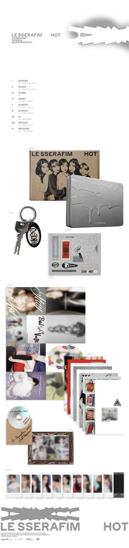 LE SSERAFIM - HOT (TIN CASE Version)
