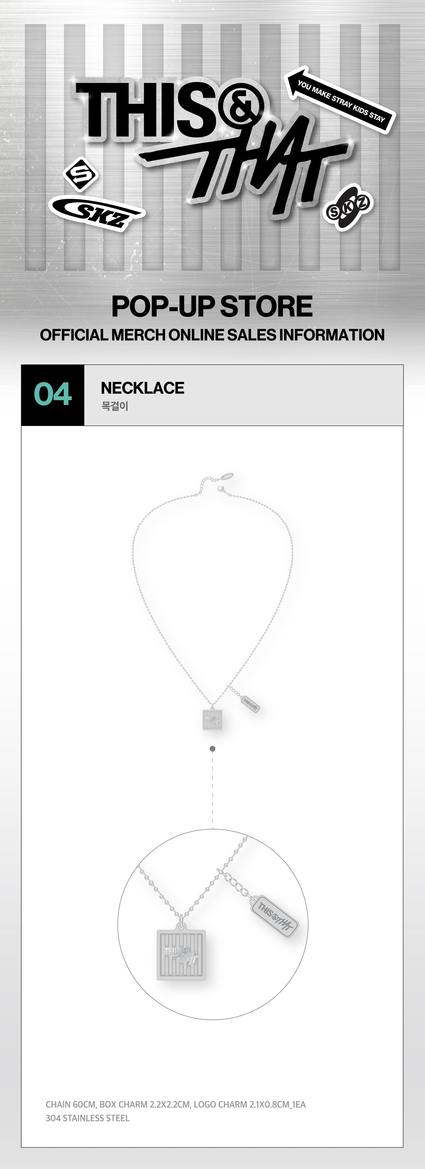 STRAY KIDS - NECKLACE [Week 1 THIS & THAT POP-UP MD]
