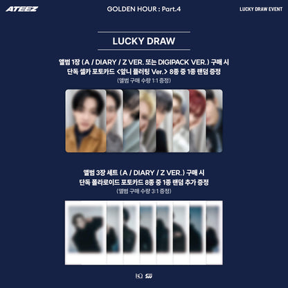 ATEEZ  - GOLDEN HOUR : Part.4 (13th Mini Album) + LUCKY DRAW EVENT