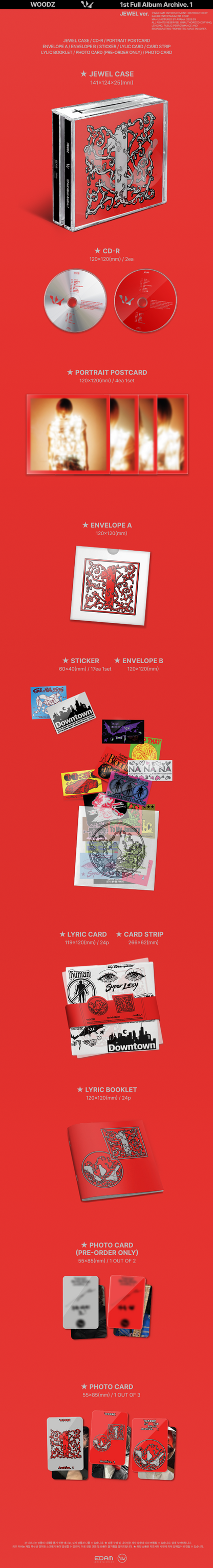 WOODZ - 1ST FULL ALBUM [ARCHIVE. 1] (JEWEL VER.) (2CD)