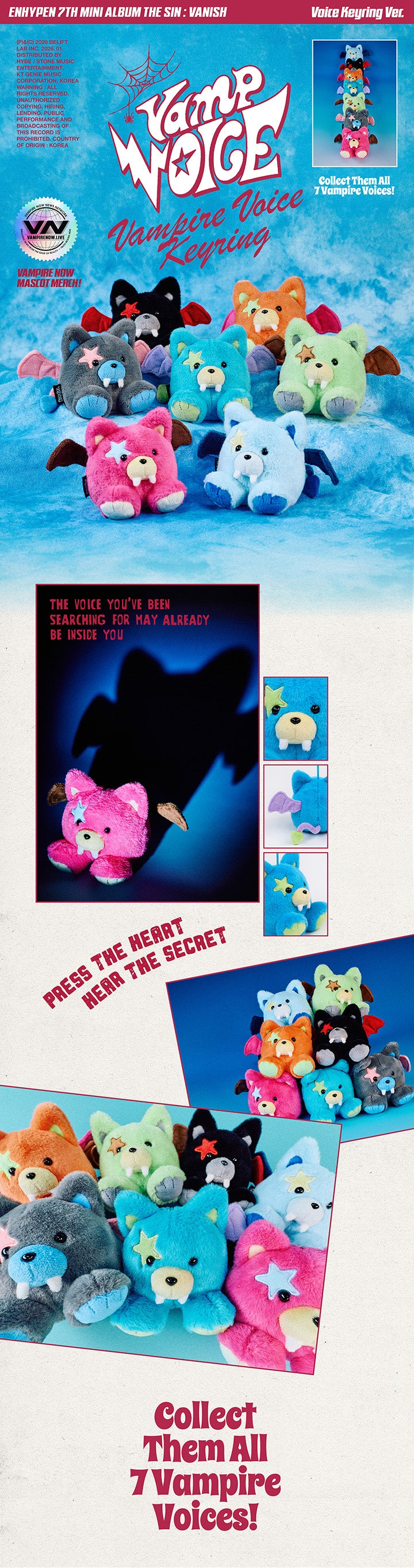 ENHYPEN - THE SIN: VANISH (VOICE KEYRING Version) (Random)