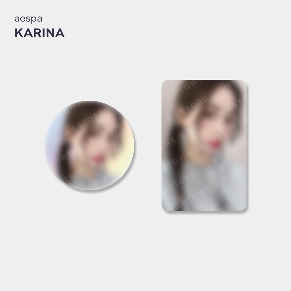 AESPA - ANTIQUE HAND MIRROR + Photcard + Cicle card