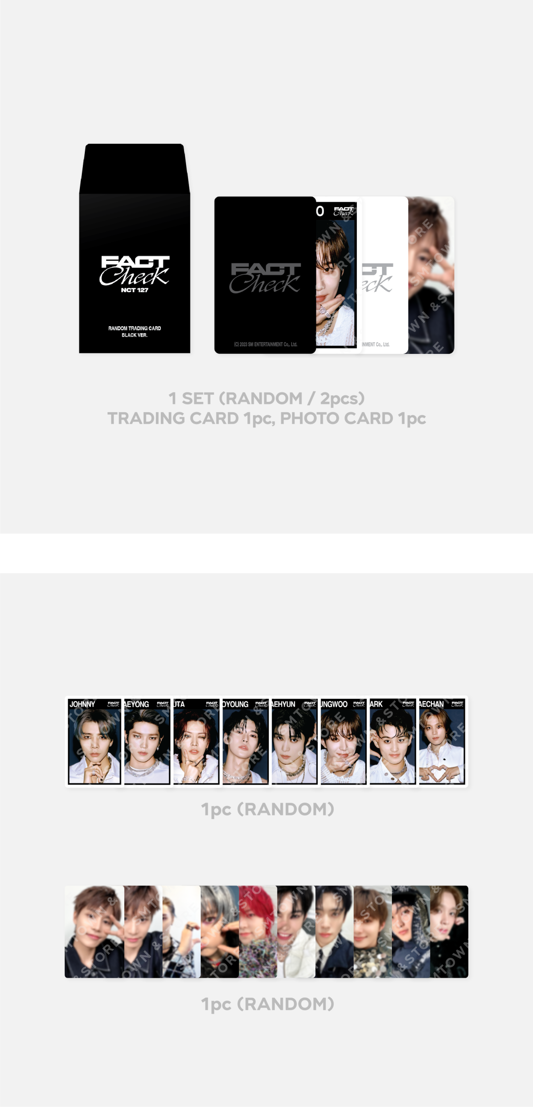 NCT 127 - Fact Check MD - RANDOM TRADING CARD SET (Black Version)