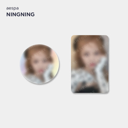 AESPA - ANTIQUE HAND MIRROR + Photcard + Cicle card