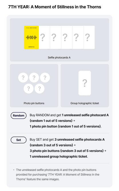 TXT - 7TH YEAR: WHEN THE WIND PAUSED AMONG THE THORNS + WEVERSE POB