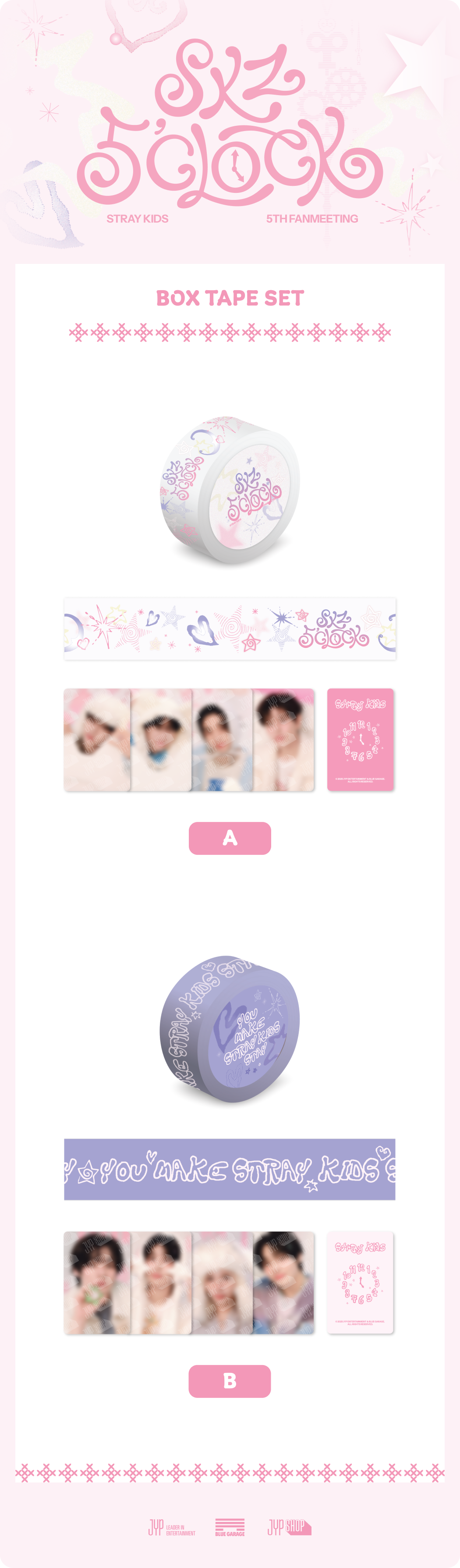 Stray Kids - [5th Fanmeeting [SKZ 5'CLOCK MD] BOX TAPE SET