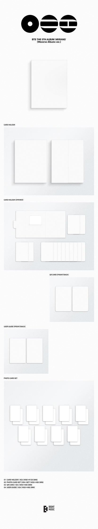 BTS - The 5th Album - “ARIRANG” - Weverse Albums ver. + WEVERSE POB